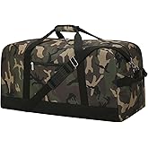 YoKelly 55L Large Duffle Bag for Men Travel - 25 inch Sports Duffel Bag with Hard Bottom - Camo