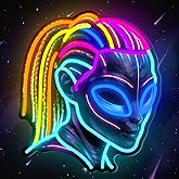 Zoaept Dreadlocks Alien Neon Sign, E.T Neon Signs for Wall Decor, for Man Cave Game Room Teens Boy Room Decor, Gift for Teens Kids E.T Fans UFO Fans, Dimmable Decoration USB Powered with Switch