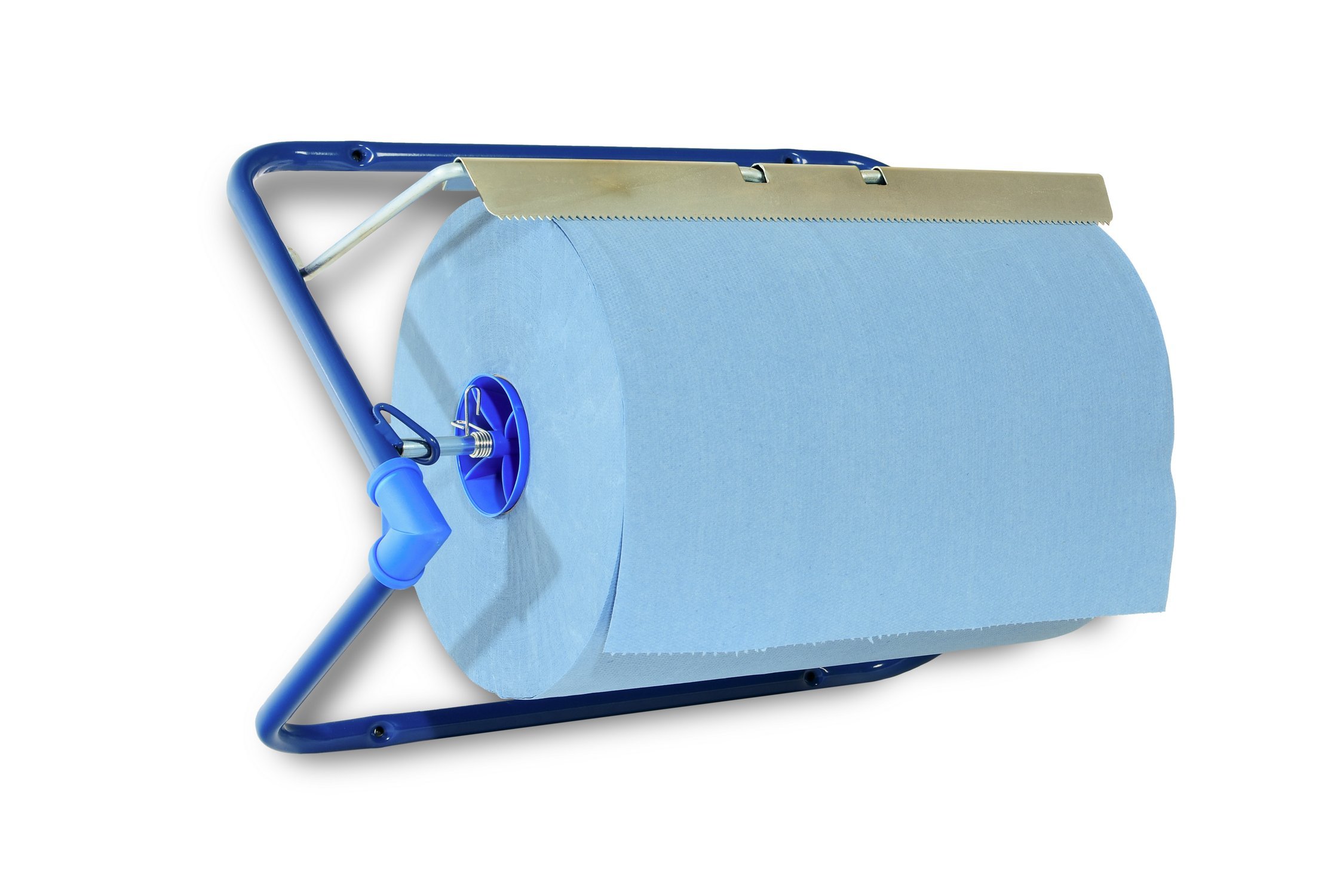 SemyTop ST-88522 Kitchen Roll Dispenser, Wall Mounted, Metal, Blue, 48 cm x 25.5 cm x 6.5 cm