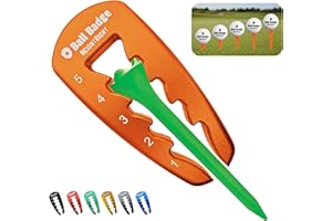 HODL 21 Ball Badge HeightRight Adjustable Golf Tee Height Tool – Precision Tee Height Setter for Consistent Swings, Durable Aluminum Design, Easy-to-Use Golf Training Aid