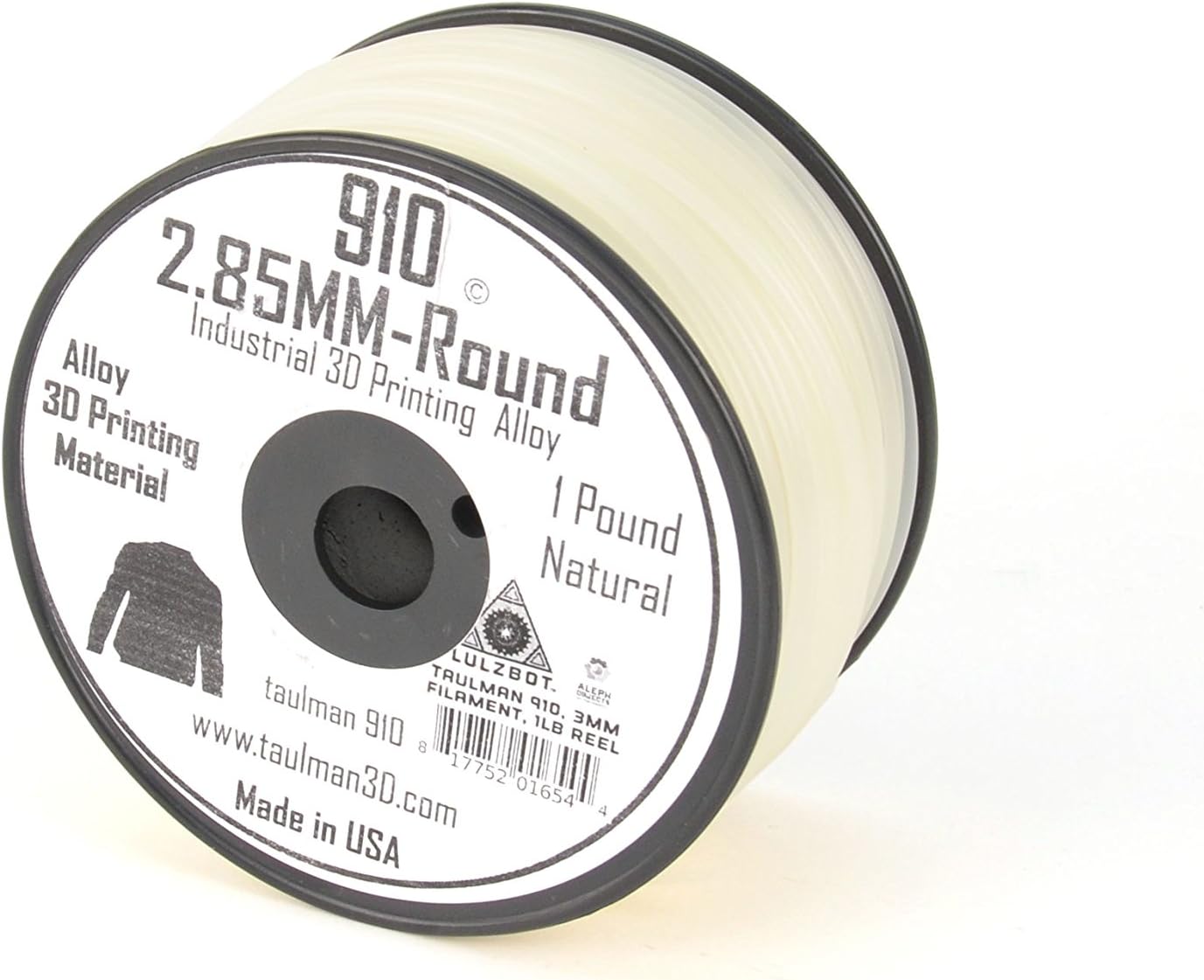 Aleph Objects Inc. Taulman Filament, Alloy 910 Nylon, 3 mm, 1 lb. Reel, Natural