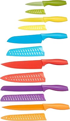 Lot de Couteaux colorés 12 pièces, Multicolore