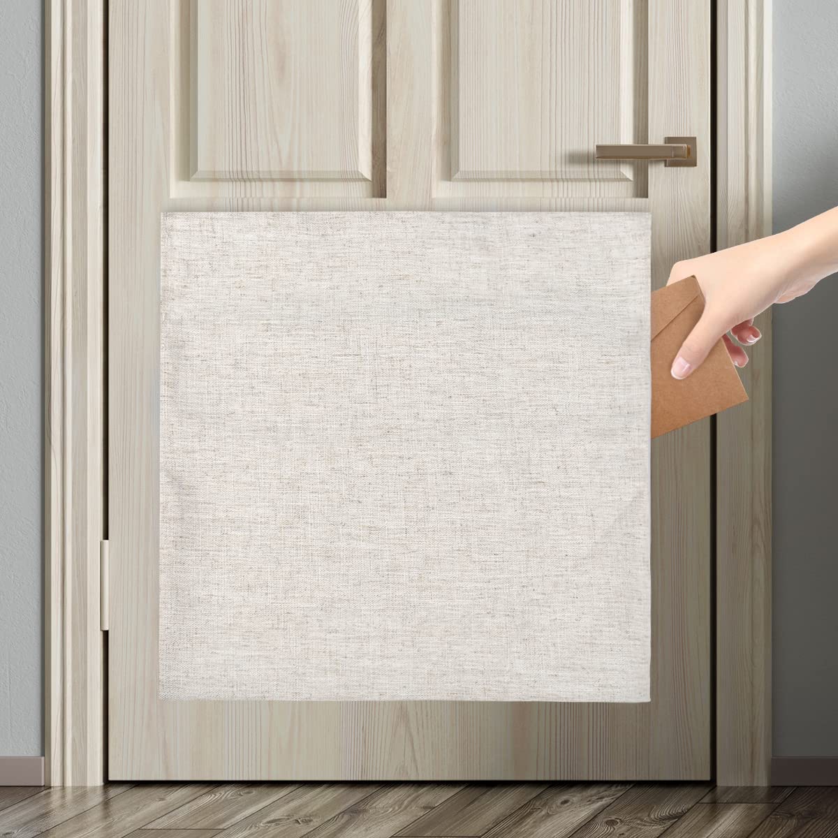 Mail Catcher Bag, Post Catcher for Letterboxes, Post and Letter Catcher Bag, Fabric Slim Letter Catcher for Front Door, Sticky Sticker letterbox catcher, Letterbox Cage Mail Catcher for Office, Shop