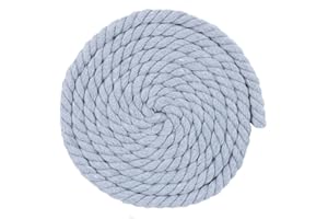 West Coast Paracord Twisted 3 Strand Natural Cotton Rope Artisan Cord – 1/4, 1/2, 5/8, 3/4 and 1 Inch Diameters – 10, 25, 50, 100 Feet