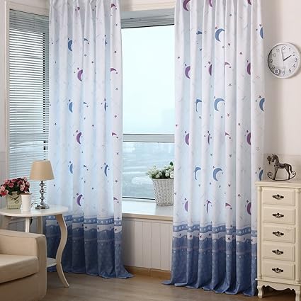 Amazon Com Awakingdemi Country Style Print Sheer Moon Star