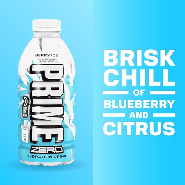 PRIME ZERO VARIETY BERRY ICE, CHERRY ICE, & ORANGE ICE SUGAR FREE SPORTS DRINKS, ELECTROLYTE ENHANCED TO REPLENISH FLUIDS, B VITAMINS, ANTIOXIDANTS, LOW CALORIE, NATURAL FLAVORS, 12 FL OZ, 15 PACK
