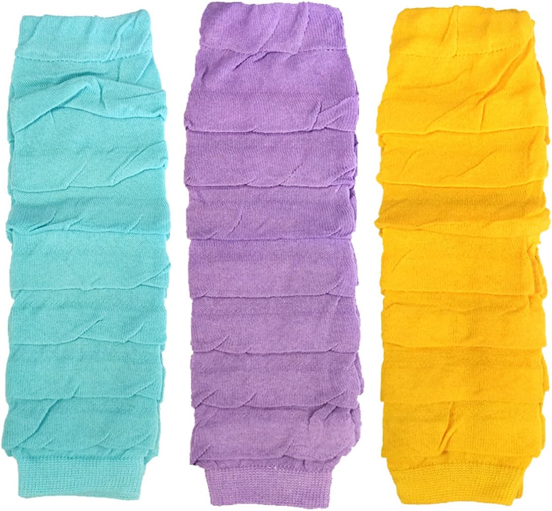 BowbearLittle Girls 3 Pair Layered Ruffles Leg Warmers