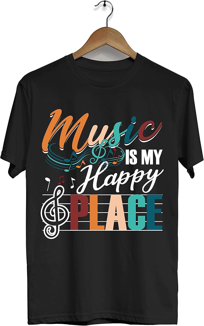 music is my happy place t shirt