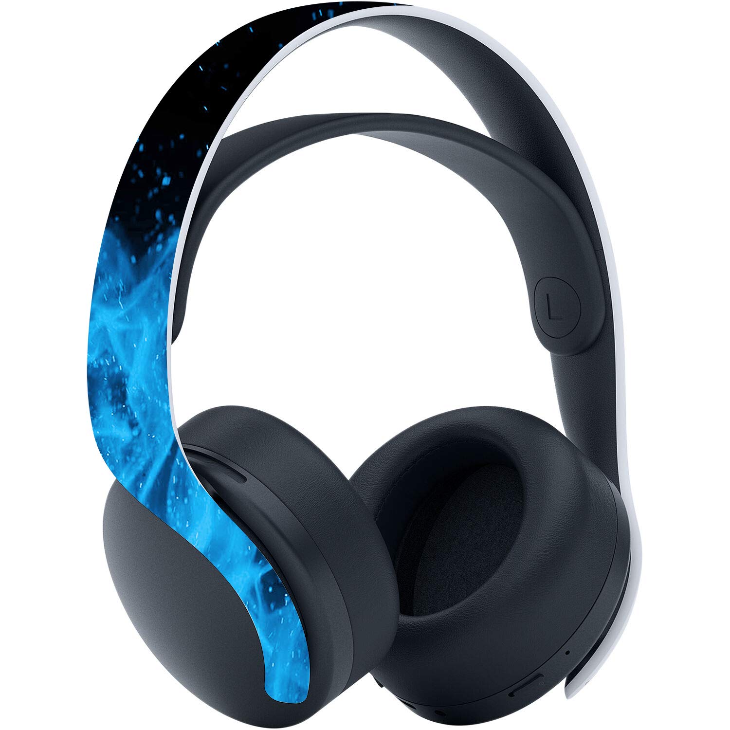 PlayVital Blue Flame Full Set Skin Decal for ps5 Console Disc Edition, Sticker Vinyl Decal Cover for ps5 Controller & Charging Station & Headset & Media Remote