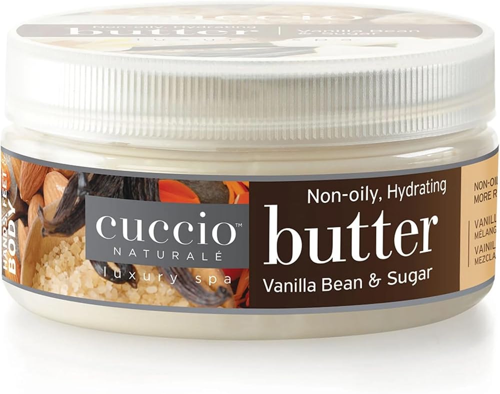 Cuccio Vanilla Bean & Sugar Butter 226g 8oz Moisturizing Body Butter Shea Cocoa