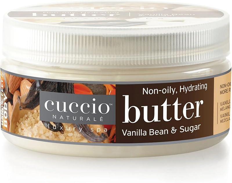 Cuccio Vanilla Bean & Sugar Butter 226g 8oz Moisturizing Body Butter Shea Cocoa