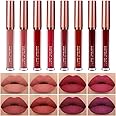 Matte Liquid Lipstick 8 Pcs for Her Girls Women Lip Gloss, Makeup Set Gifts for Wife Mom Girlfriend, Long Lasting Non-Stick Cup Not Fade Waterproof Matte Lipstick