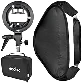 GODOX 24 * 24"/60x60cm Foldable Softbox kit with S-Type Bracket Bowens Mount Holder for Camera Flash Speedlight Studio Photography