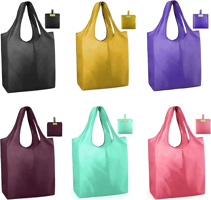 BeeGreen Reusable Grocery Shopping Bags Tote Bag Shopping Bags 6 Pack