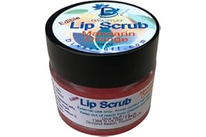 Diva Stuff Ultra Hydrating Lip Scrub for Soft Lips, Gentle Exfoliation, Moisturizer & Conditioner, Mandarine Orange – ¼ oz (Made in the USA)