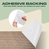 MBIGM 8 x 25.6 Inch Non-Slip Carpet Stair Treads 15-Pack Camel view 6