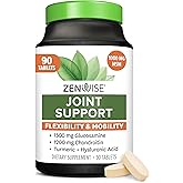 Zenwise Health Joint Support Supplement with Glucosamine Chondroitin MSM, Curcumin & Sulfate - Joint Health for Women & Men - Mobility & Flexibility Support for Knee, Cartilage & Bone - 90 Count