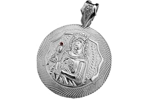 MAXBLING81 HIP HOP JEWELRY ICED SILVER PLATED LARGE RELIGIOUS SANTA BARBARA FASHION LARGE MEDAL CHARM PENDANT