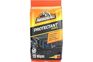 Armor All Original Protectant Wipes , Interior Car Cleaning Wipes with UV Protection Against Cracking and Fading, 20 Count