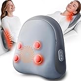 JZBRAIN Shiatsu Back and Neck Massager with Heat – Deep Kneading Massage Pillow for Relaxation – Corded Design for Full Body Use – for Your Loved Ones