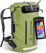 Earth Pak Summit Series 35L Waterproof Backpack Roll-Top Green