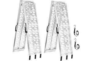 MAXIVAMN MAXIVMAN 7.5 FT Aluminum Loading Ramps for Pickup Trucks | 1500 lbs Capacity ATV, Motorcycle, Lawn Mower, Dirt Bike, UTV Loading | Foldable, Lightweight with Rubber Handles | 2PC Set