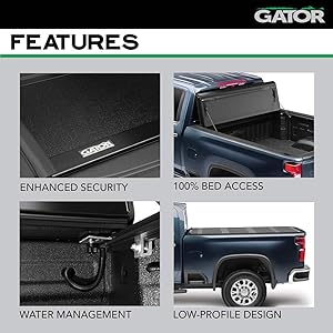 Gator Fx Hard Folding Truck Bed Tonneau Cover 8828120 Fits 2014 2018 2019 Limited Legacy Silverado Sierra 5 8 Bed Tamano 5 8 Bed