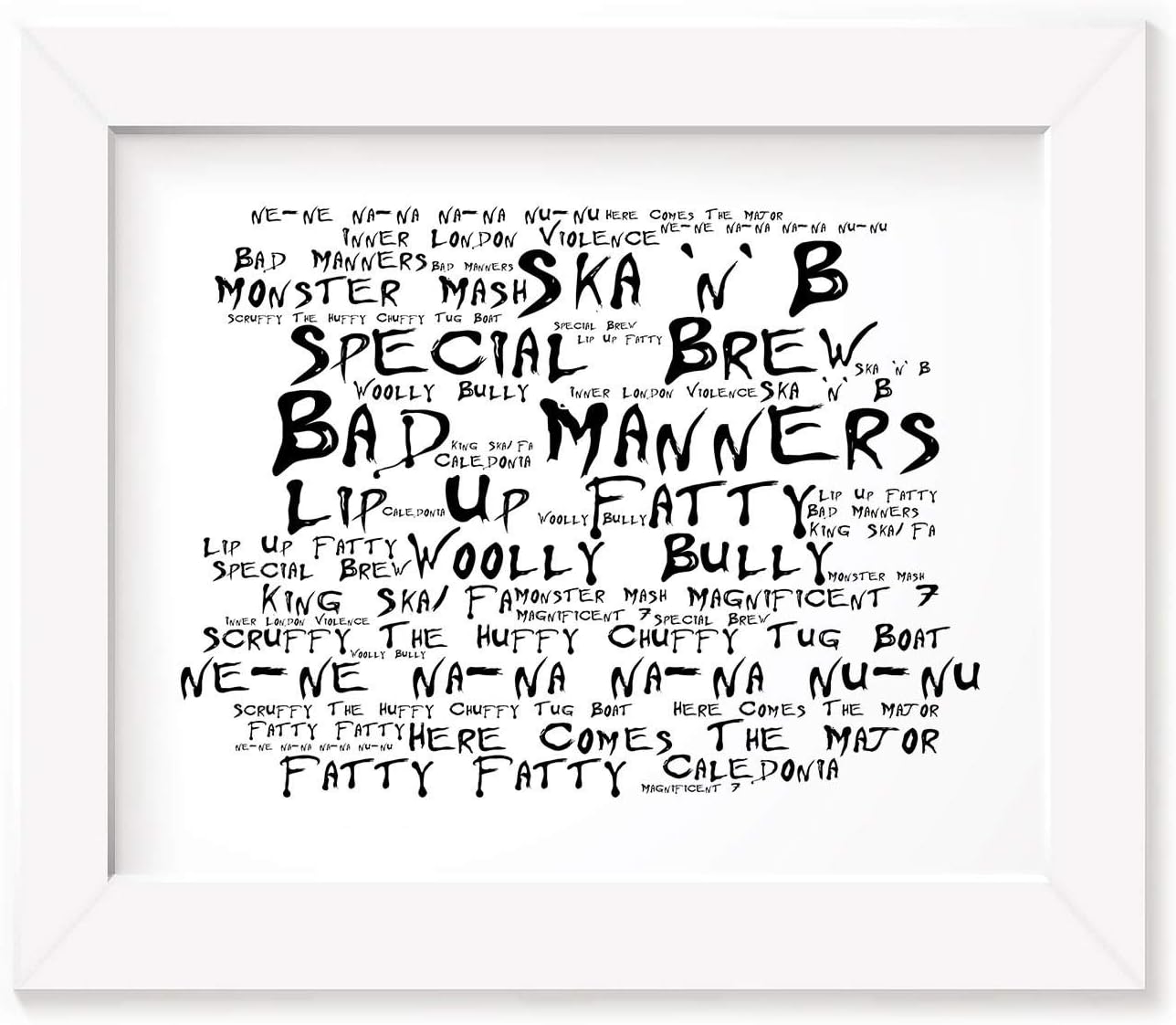 Bad Manners Poster Print - Ska n B - Lyrics Gift Signed Art