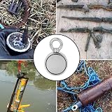 FINDMAG 1000 lb Double Sided Fishing Magnet Kit with Rope Gloves 75mm Dia view 6