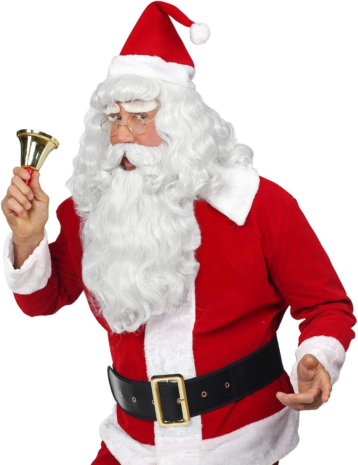 WIDMANN 46943 Santa Wig Beard and Moustache, White, white us - Image 5