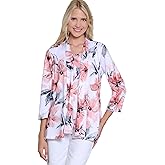 MULTIPLES Three Quarters Sleeves Open Front Jacket and Tank Two-Piece Set