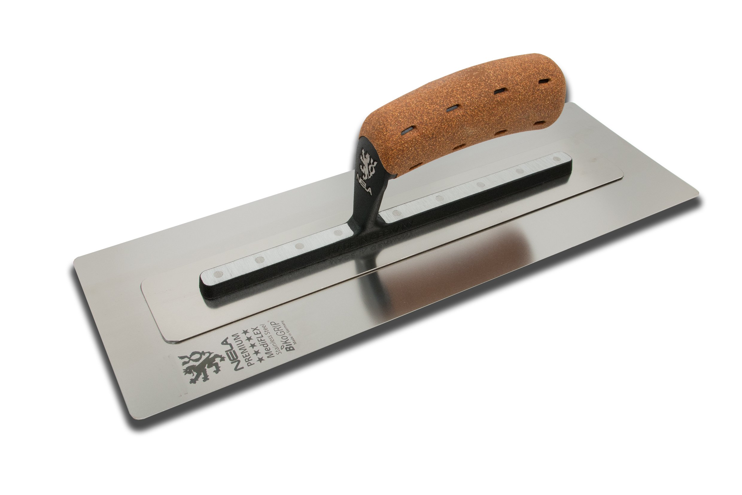 NELA 14in MediFLEX Trowel - Premium Medium FLEX Plasterers Trowel 14x4.9in 10893512BK by Nela