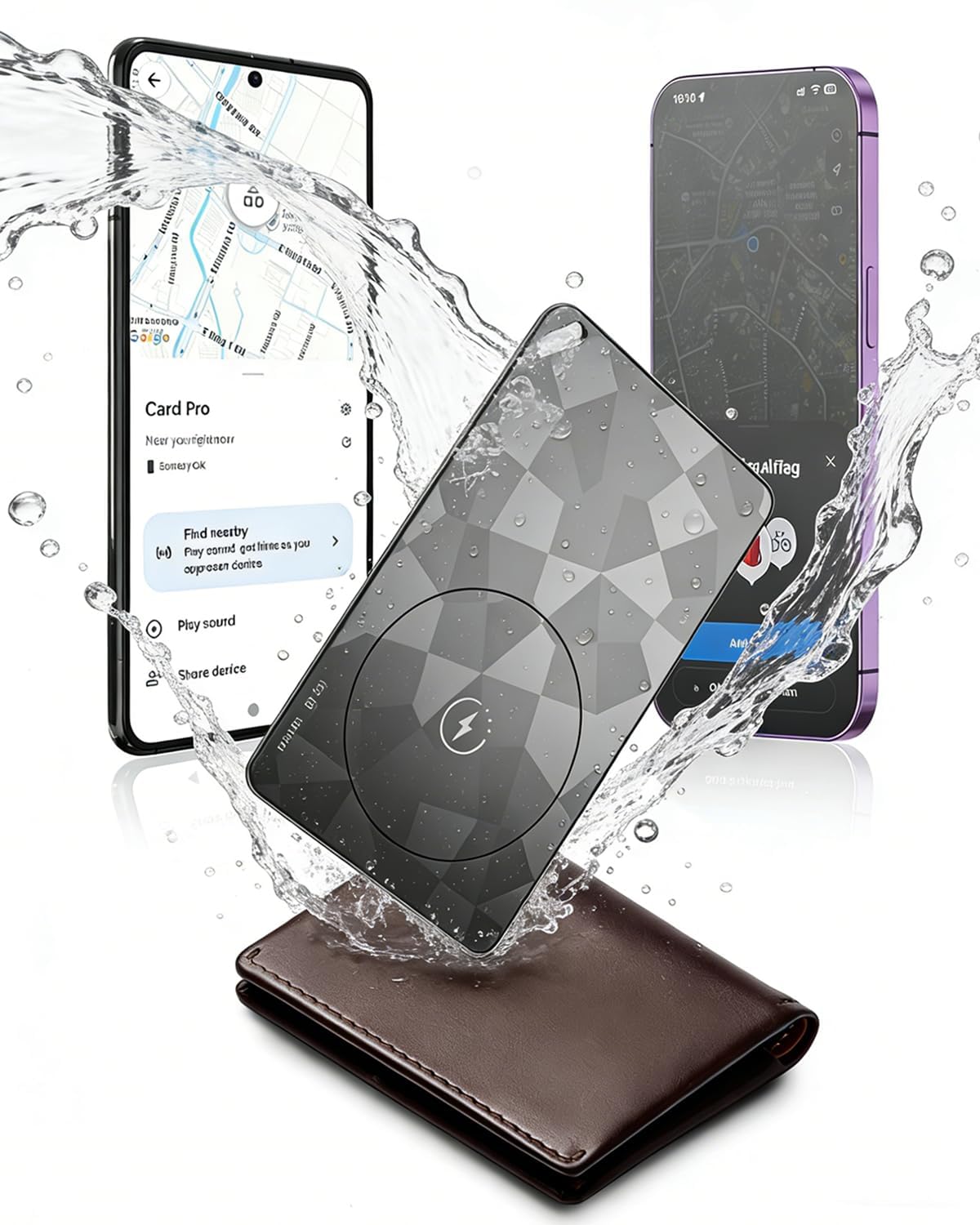 Photo 1 of 2026 Wallet Tracker Card (iOS and Android) Slim Tracking Card, 6-12 Years Battery Bluetooth Smart Card, Work with Apple Find My & Google Find Hub, GPS Locator for Luggage, Passports, Keys, Backpack