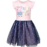 Peppa Pig Girls Short Sleeve Dress Toddler to Little Kid