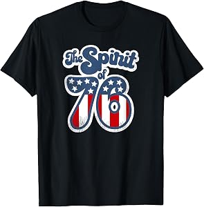 The Spirit of 76 Vintage Design Retro T Shirt T-Shirt