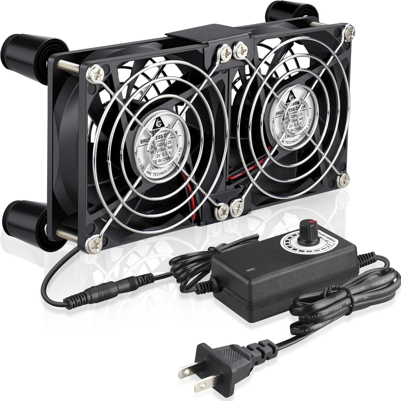 Mua GDSTIME Dual 80mm x 25mm Computer Fan with AC Plug, 110V 120V 240V ...