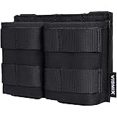 VISMIX Rifle Mag Pouch, Double 5.56mm AR MOLLE Magazine Pouch with Quick Release Kydex Insert and MOLLE Compatible
