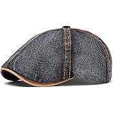 Quanhaigou Newsboy Flat Cap, Men's Vintage Gatsby Ivy Cabbie Hat, Beret Golf Driving Hats