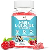 Meceilays Hmb and Leucine Gummies Supplements for Men Women, 4000mg HMB & L-Leucine Amino Acid for Muscle Growth & Fast Work0ut Recovery, Non-GMO, Gluten-Free, Raspberry Flavor, 60 Count