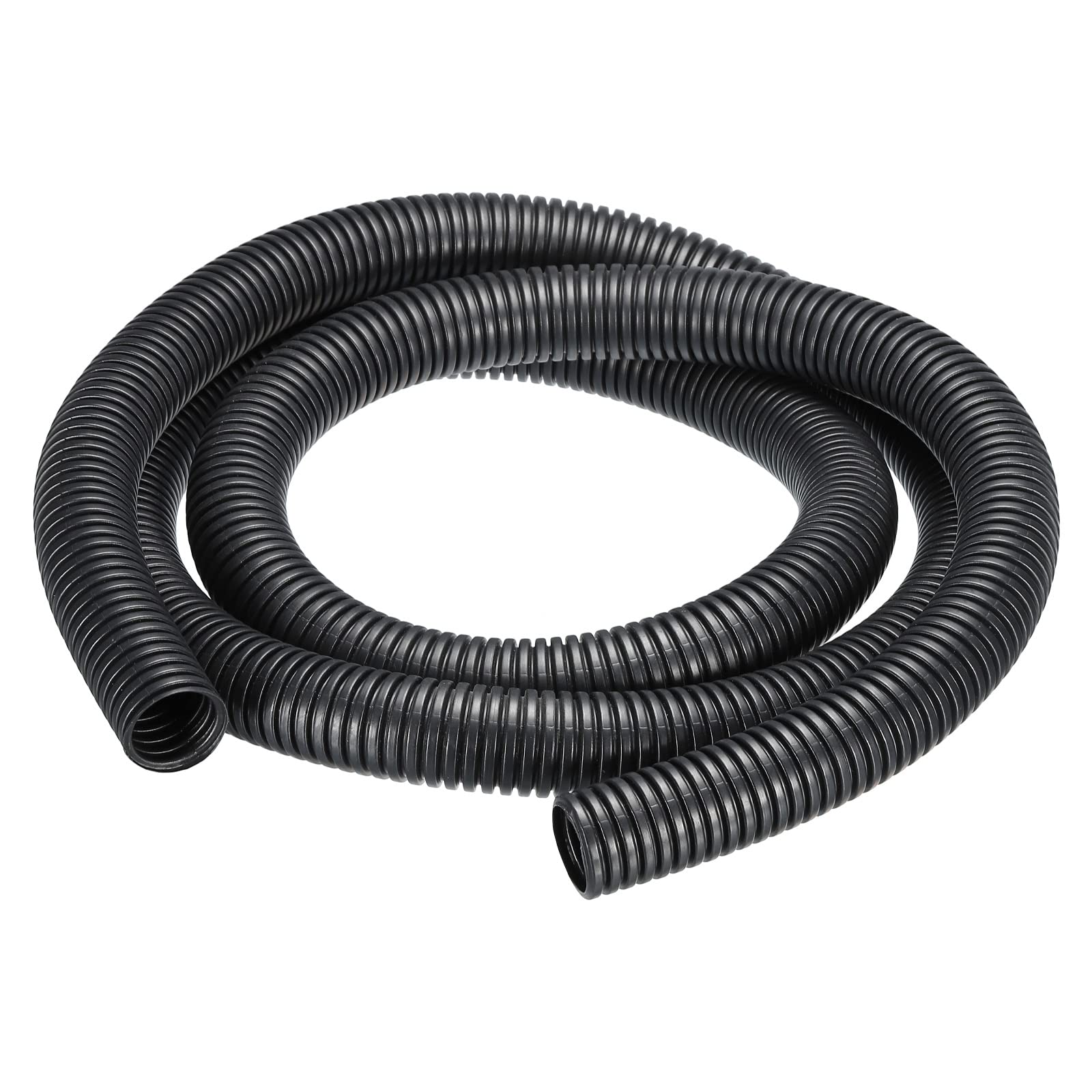 DMiotech 28mmx24mmx2m PVC Non-Split Corrugated Tubing Indoor Outdoor Cord Management for Wrap Tidy Office Garden