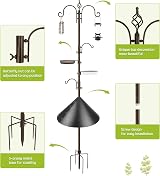 Urban Deco Bird Feeding Station with Squirrel Baffle Heavy Duty Kit view 4