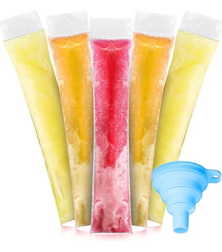 60PCS Sacs Popsicle, Moule à Glace, Moule Glace à l'eau, Snacks Maison
