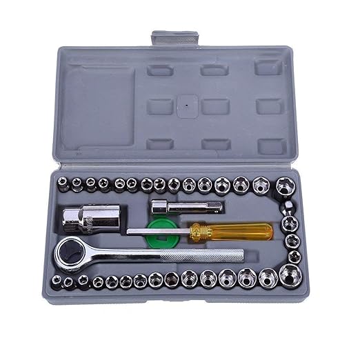 GTC Imported 40 pcs Automobile Motorcycle Repair Tool Case Precision Socket Wrench Set 40