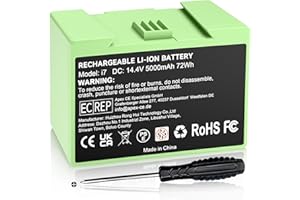 NONBLIEP 14.4v 5000mAh for Roomba Replacement Battery ABL-D1 Battery for iRobot Roomba i and e and j Series i7 j7+ 7150 7158 7556 7558 i3 j3+ i4 j4+ i8 j8+ and e5 e6 (Not Compatible with Roomba Combo Series)