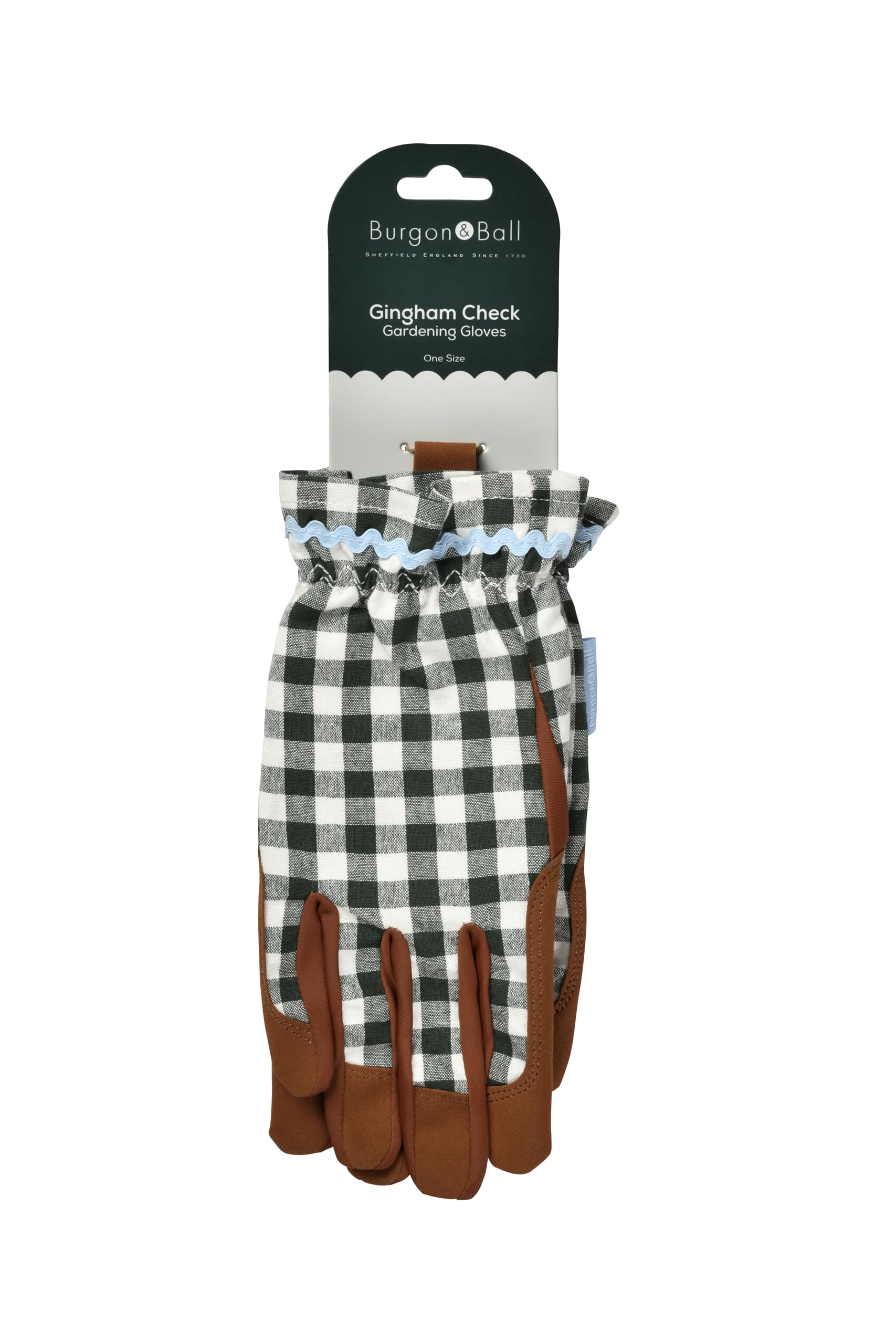 Burgon & Ball Colour Collection Gloves - Heritage Green Check