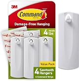 Command PH040-4NA Sawtooth Frame Hanger 4 lb Indoor Use 4 Pack