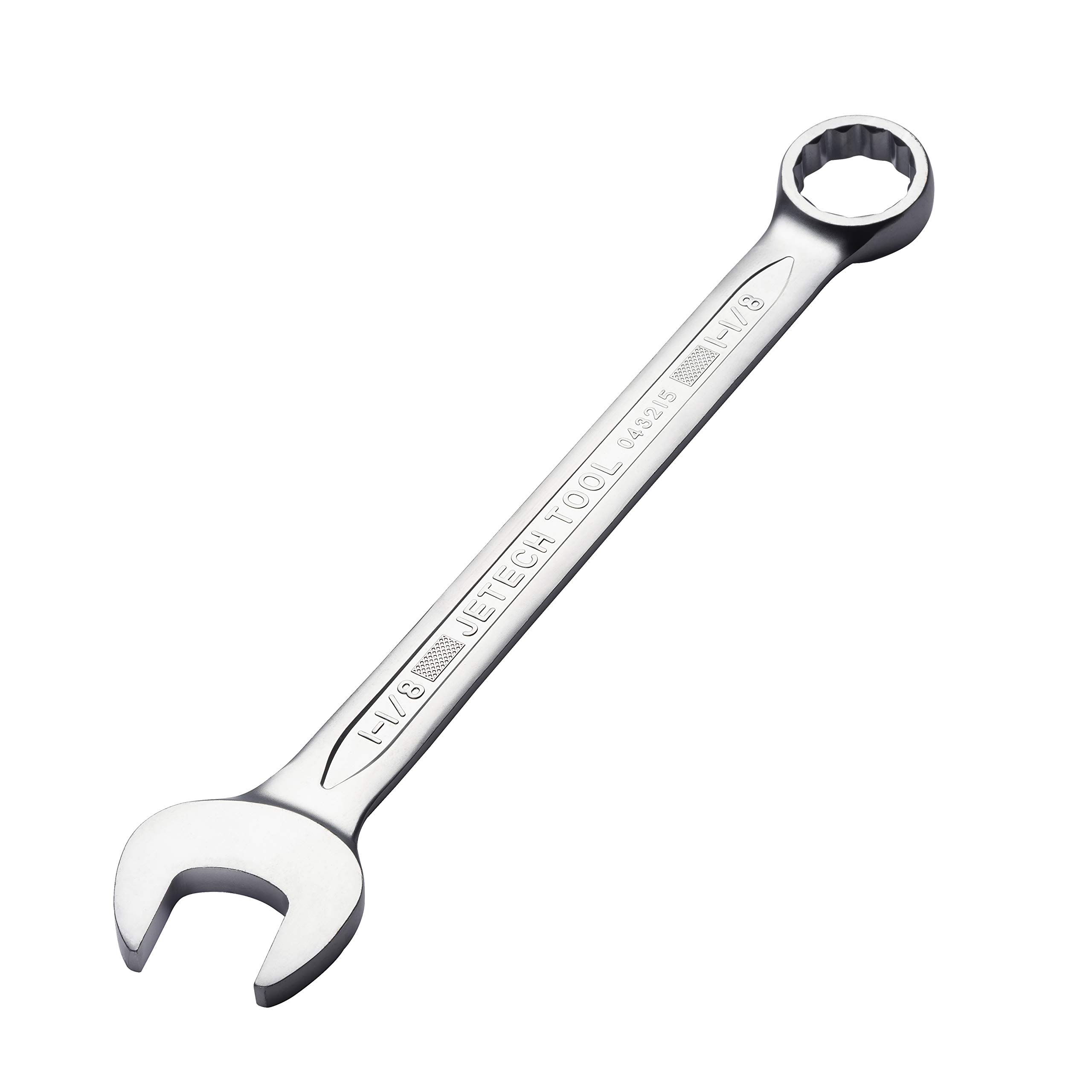 Jetech 1-1/8" Combination Spanner - Durable SAE Inch Cr-V Steel High Strength Wrench in Sand Blasted Finish