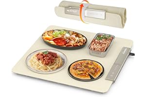 MAXXHEAT Electric Warming Tray, Warming Mat for Food with 3 Temperature Modes, Portable & Foldable Heating Mat for Food Warming Mat, for Buffet, Party, Outdoor Picnic