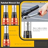ATsafepro 14-Piece Torque Wrench Set 1-25NM 1/4" 3/8" Adapter Case view 3