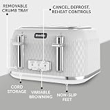 Breville Curve 4 Slice Toaster with High Lift & Wide Slots White Chrome VTT911 view 5